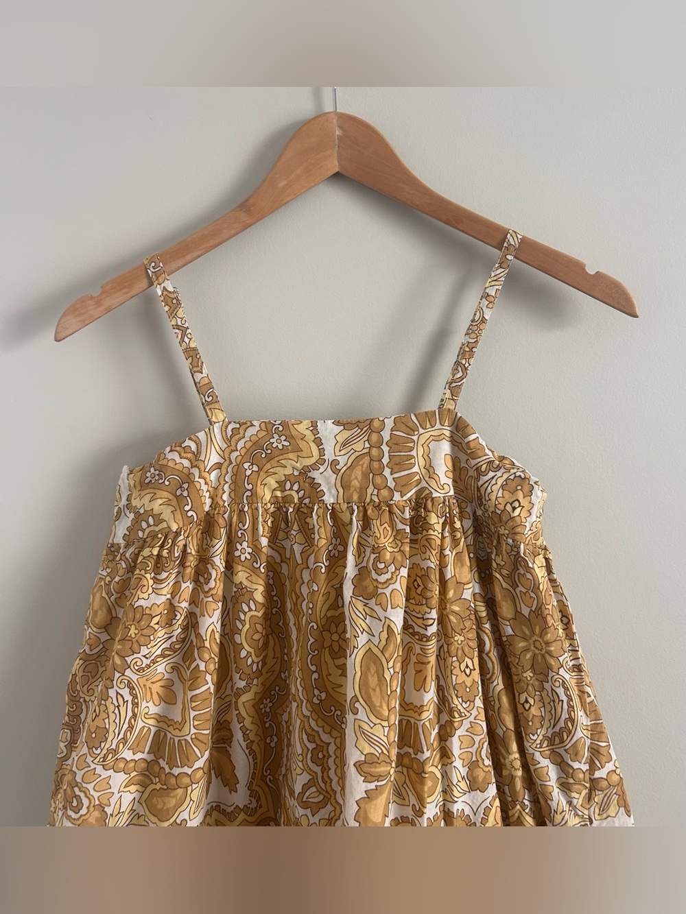Pink Paprika 100% Cotton Paisley Boho Midi Dress Smocked Back Size S - Picture 3 of 7